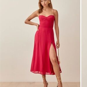 Reformation Juliette Dress in rhubarb